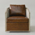 Claude Premium Leather Swivel Cane Chair - Comfortable Swivel Chair | Modern Swivel Chairs | Kinwell Furniture | Modern Swivel Chairs